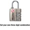 Master Lock Master Lock 1-5/16 in. H X 3/8 in. W X 1-3/16 in. L Metal 3-Dial Combination Luggage Lock 4680DNLK - alternate 3